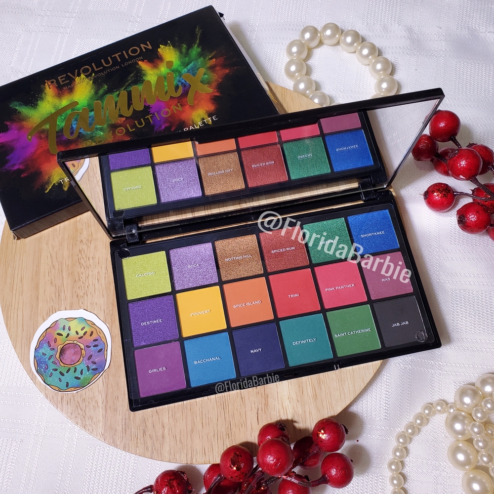 Revolution Tammi X Tropical Carnival Eyeshadow Rainbow Palette Colorful Makeup